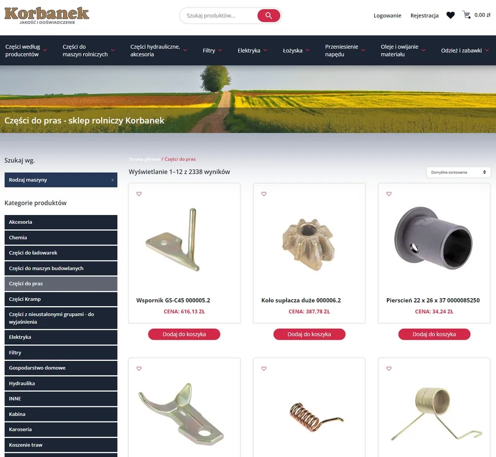 Części zamienne do pras rolniczych