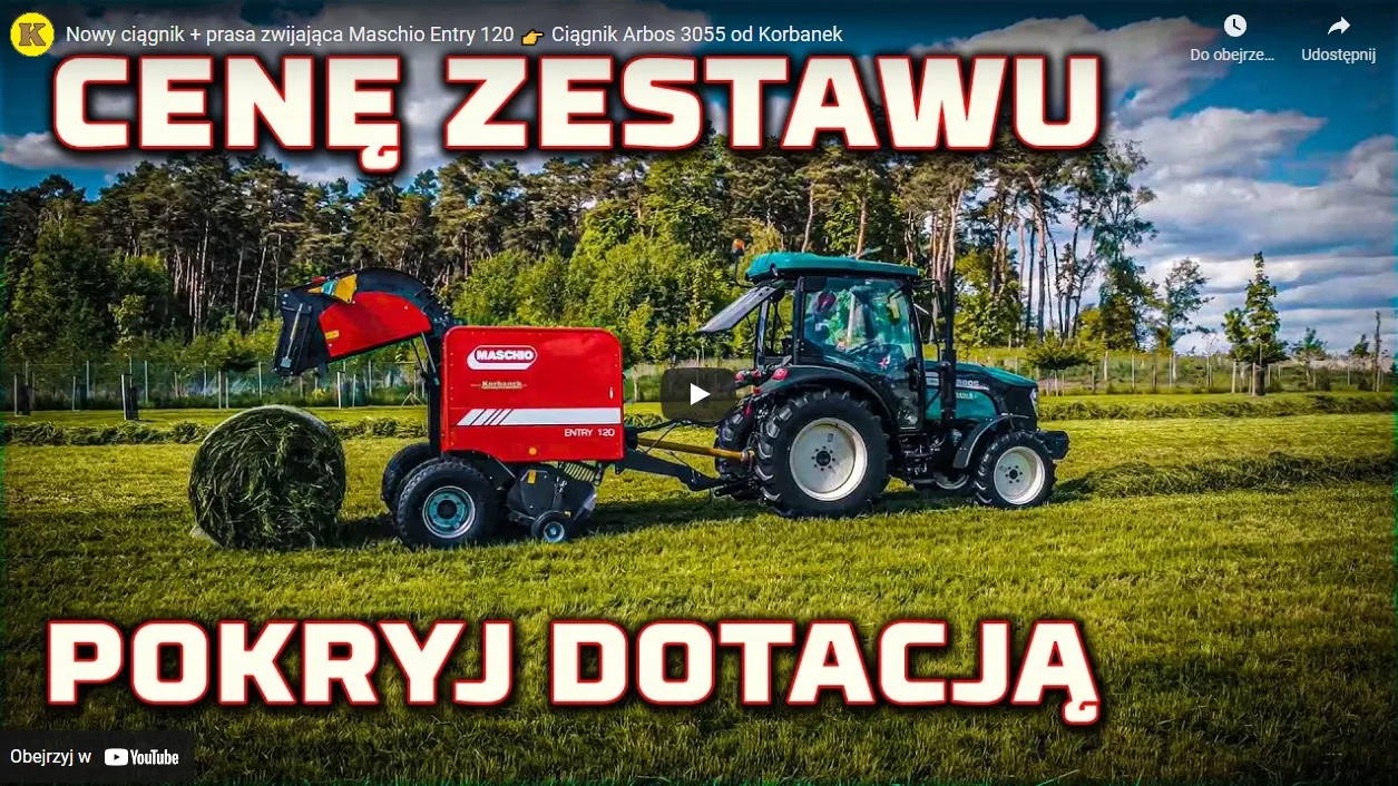 Prasa Maschio ENTRY podczas pracy na polu