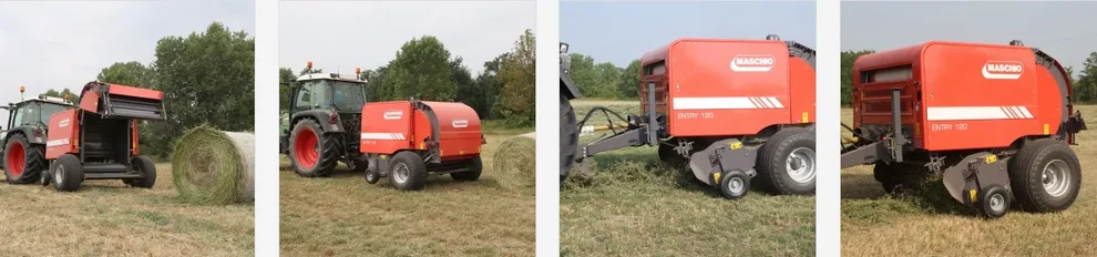 Prasa stałokomorowa Gaspardo ENTRY 120 podczas pracy