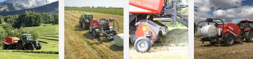 Prasa stałokomorowa Gaspardo MONDIALE 120 PRO podczas pracy